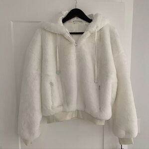 Blanc noir sherpa coat